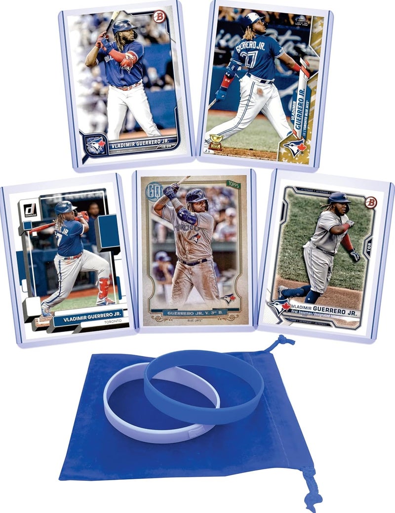 Chaser Vladimir Guerrero Jr. (5) Assorted Baseball Cards Gift Pack - Toronto Blue Jays - Image 1